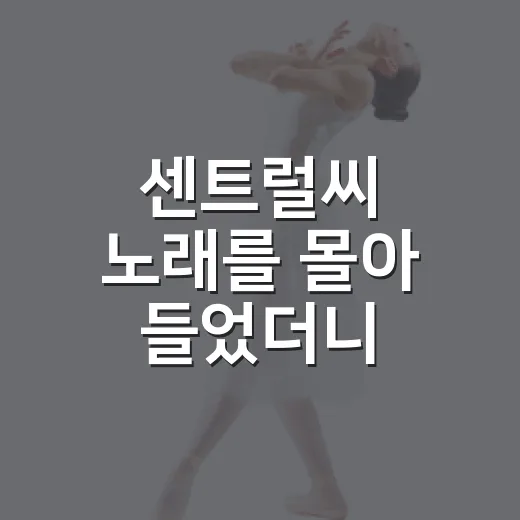 센트럴씨 노래를 몰아 들었더니 장면이 보였다 - 요약