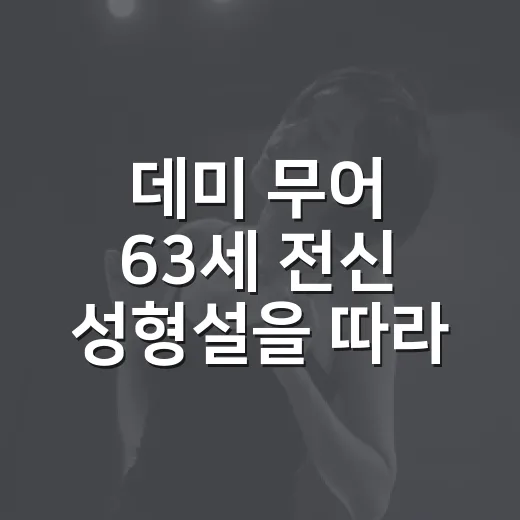 데미 무어 63세 전신 성형설을 따라가 봤더니 - 요약