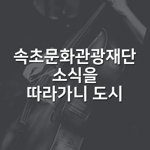 속초문화관광재단 소식을 따라가니 도시가 달리 보였다 - 요약