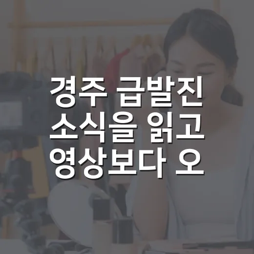 경주 급발진 소식을 읽고 영상보다 오래 남은 생각 - 요약