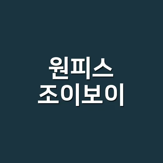 원피스 조이보이, 루피랑 같은 사람이라고 봐도 될까요? - 요약