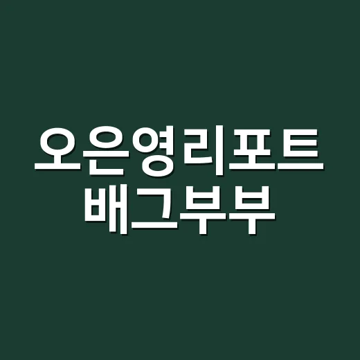오은영리포트 배그부부, 왜 이렇게 오래 마음에 남을까요? - 요약