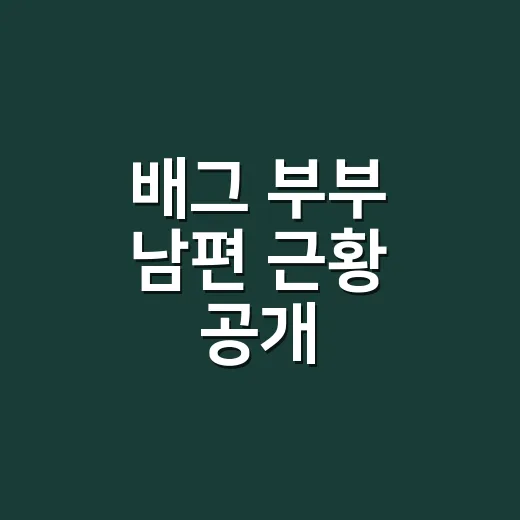 배그 부부 남편 근황 공개, 왜 다시 눈물 버튼이 됐을까요? - 요약