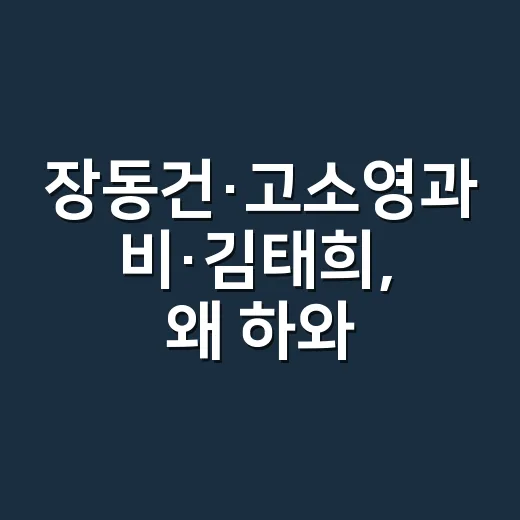 장동건·고소영과 비·김태희, 왜 하와이 일상이 더 화제일까요? - 요약