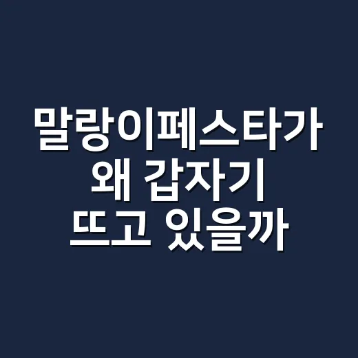 말랑이페스타가 왜 갑자기 뜨고 있을까요? - 요약