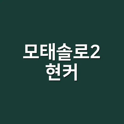 모태솔로2 현커, 최종 커플이 곧 현실 커플일까요? - 요약