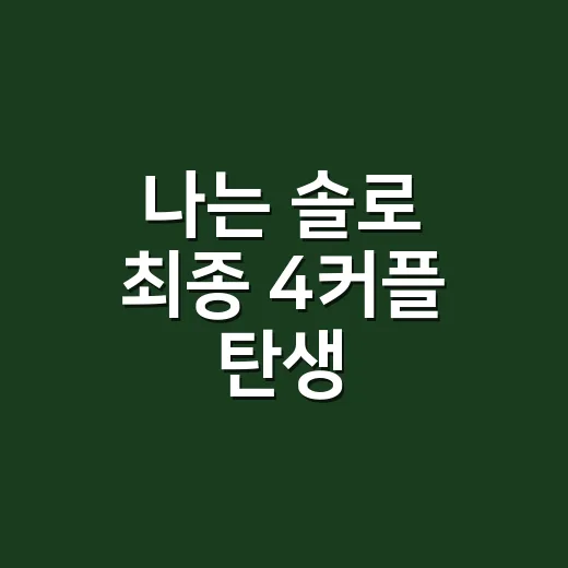 나는 솔로 최종 4커플 탄생, 20기는 왜 이렇게 뜨거웠을까요? - 요약