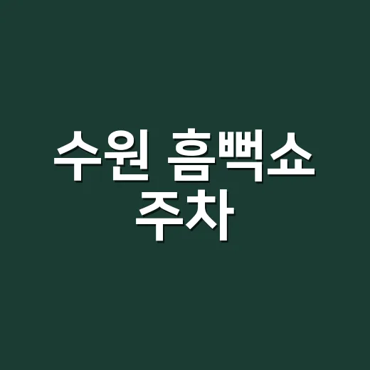 수원 흠뻑쇼 주차, 차 가져가도 괜찮을까요? - 요약