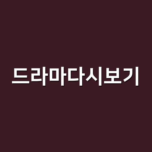 드라마다시보기, 어디서 봐야 안전하고 깔끔할까요? - 요약
