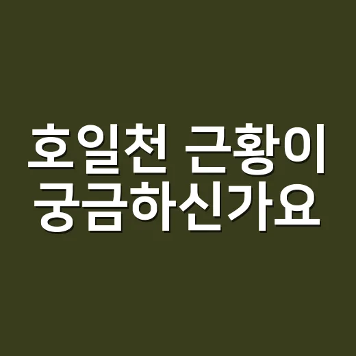 호일천 근황이 궁금하신가요? 2026년에도 청춘 로맨스 얼굴 맞나요? - 요약