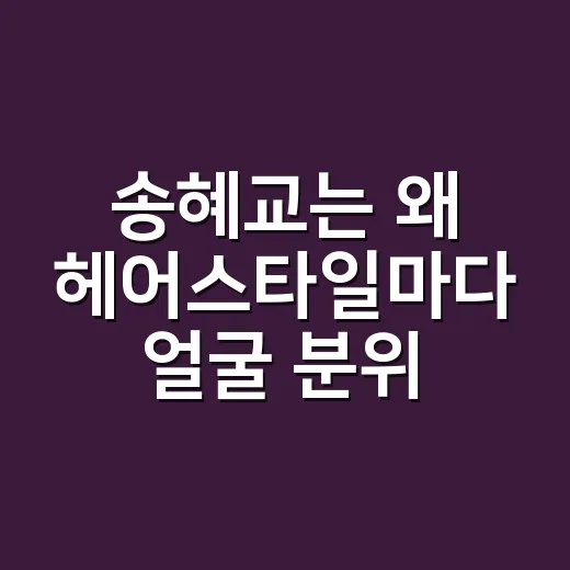 송혜교는 왜 헤어스타일마다 얼굴 분위기가 달라 보일까요? - 요약