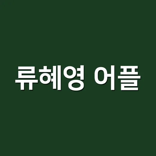 류혜영 어플, 실제 출시 앱이 있는 건가요? - 요약