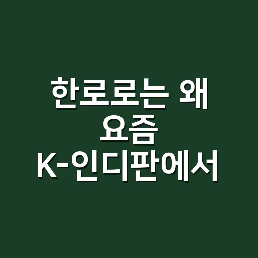한로로는 왜 요즘 K-인디판에서 이렇게 자주 보일까요? - 요약