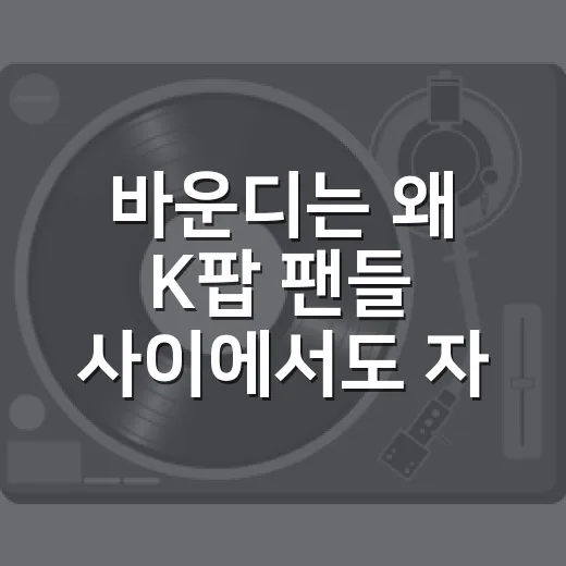 바운디는 왜 K팝 팬들 사이에서도 자꾸 언급될까요? - 요약