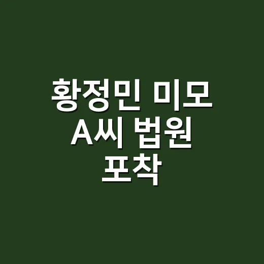 황정민 미모 A씨 법원 포착, 지금 확인된 사실은 어디까지일까요? - 요약