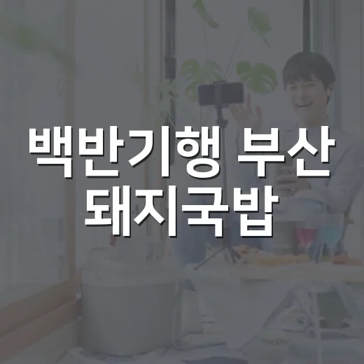 백반기행 부산 돼지국밥, 고수가 찾은 그 노포가 왜 궁금할까요? - 요약