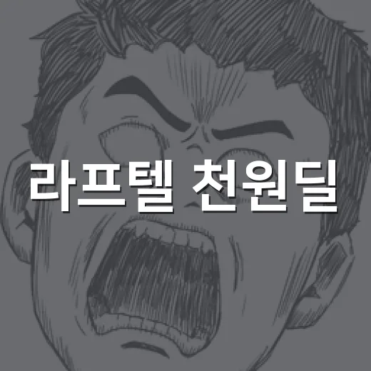 라프텔 천원딜, 지금 왜 다시 말 나오고 있나요? - 요약