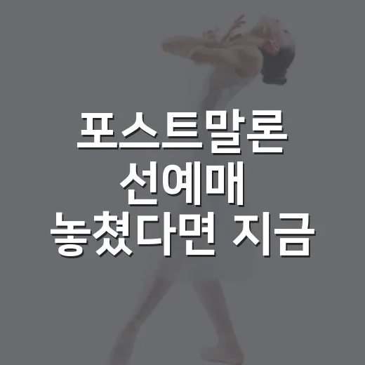포스트말론 선예매 놓쳤다면 지금 뭘 확인해야 할까요? - 요약