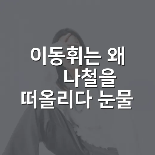 이동휘는 왜 故 나철을 떠올리다 눈물을 보였을까요? - 요약