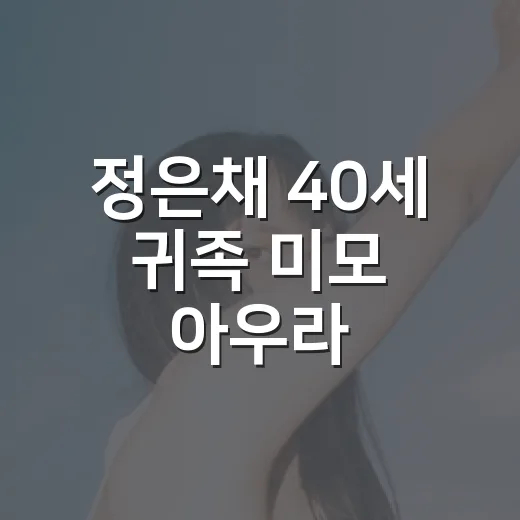 정은채 40세 귀족 미모 아우라, 왜 다시 화제일까요? - 요약