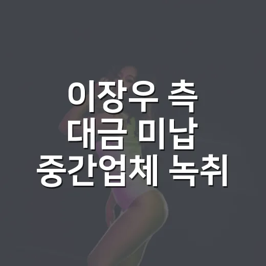 이장우 측 대금 미납 중간업체 녹취, 진짜 쟁점은 어디일까요? - 요약