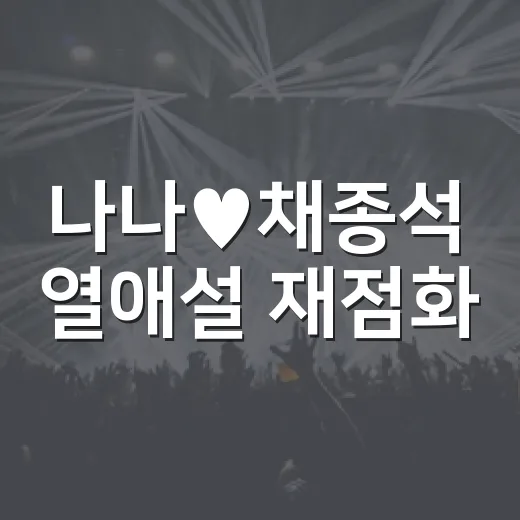 나나♥채종석 열애설…