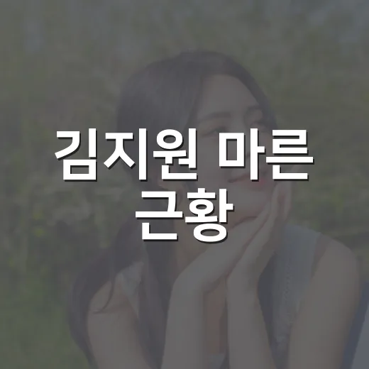 김지원 마른 근황, 팬들 걱정이 커진 이유가 뭘까요? - 요약
