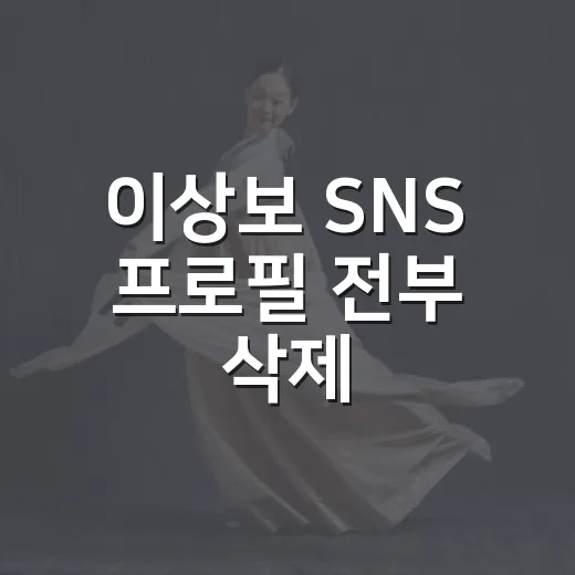 이상보 SNS 프로필 전부 삭제, 왜 더 먹먹하게 보였을까요? - 요약