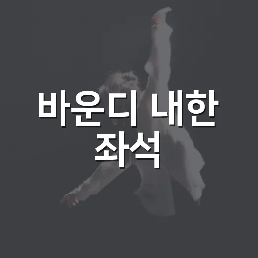 바운디 내한 좌석, 스탠딩과 R석 중 어디가 더 궁금하신가요? - 요약