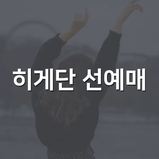 히게단 선예매, 왜 다들 놓쳤다고 아쉬워하나요? - 요약