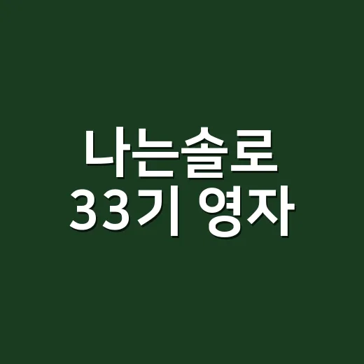 나는솔로 33기 영자, 왜 내로남불 지적이 10가지나 나왔을까요? - 요약