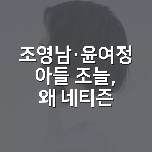 조영남·윤여정 아들 조늘, 왜 네티즌들이 감탄하고 있나요? - 요약