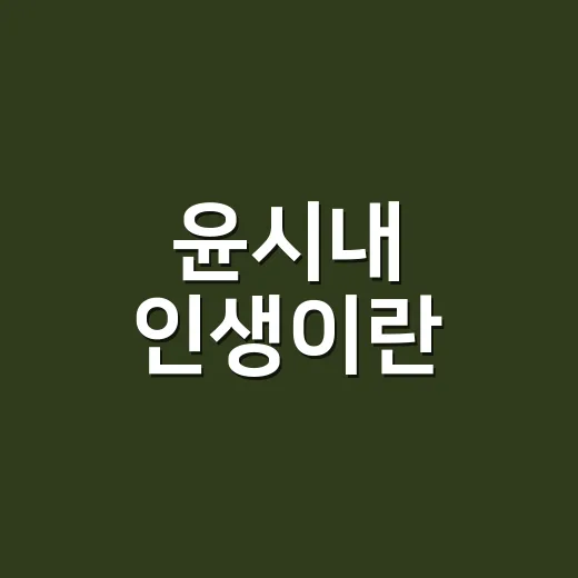 윤시내 인생이란, 왜 다시 듣게 되는 노래일까요? - 요약