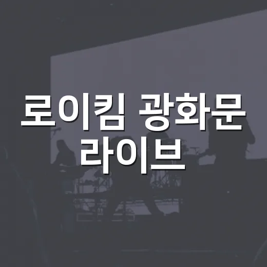로이킴 광화문 라이브, 왜 아직도 회자되고 있나요? - 요약