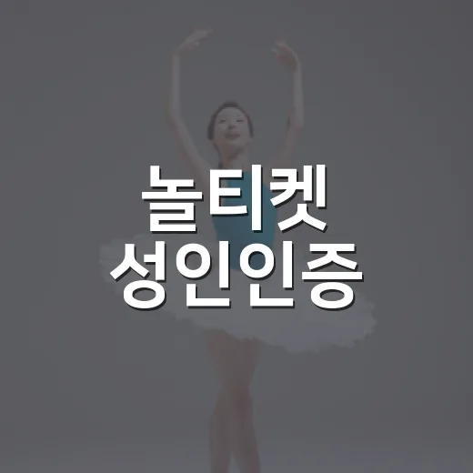 놀티켓 성인인증, 예매 전에 왜 꼭 확인해야 할까요? - 요약