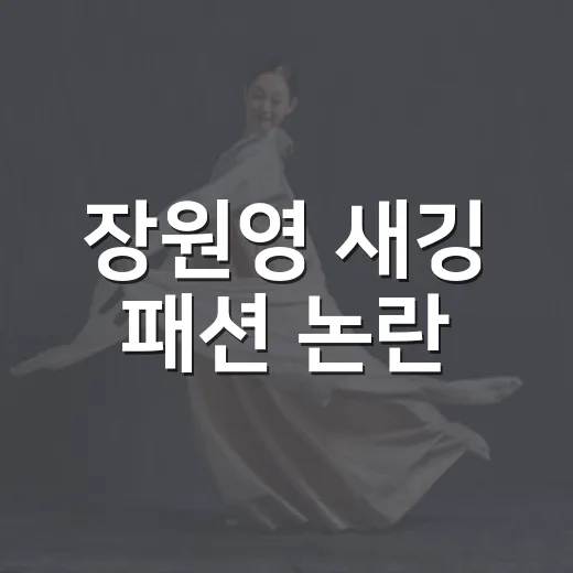 장원영 새깅 패션 논란, 정말 문제였을까요? - 요약