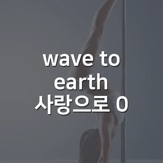wave to earth 사랑으로 03, 공연명인지 노래인지 헷갈리셨나요? - 요약