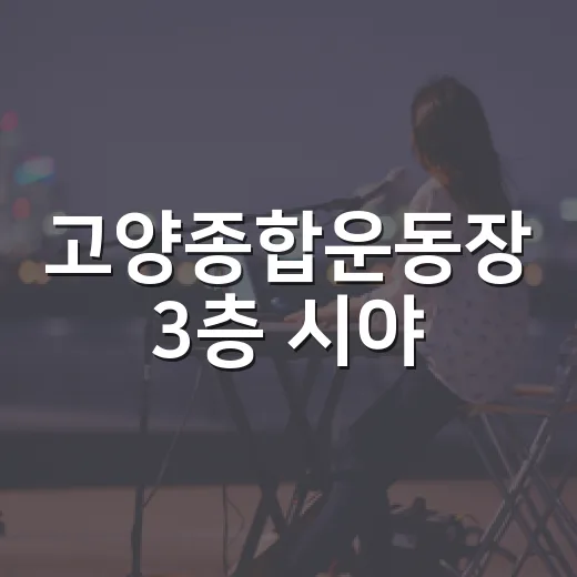 고양종합운동장 3층 시야, 콘서트 예매해도 괜찮을까요? - 요약