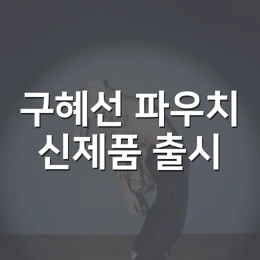 구혜선 파우치 신제품 출시, 이번엔 1만 원대라 더 궁금해졌나요? - 요약