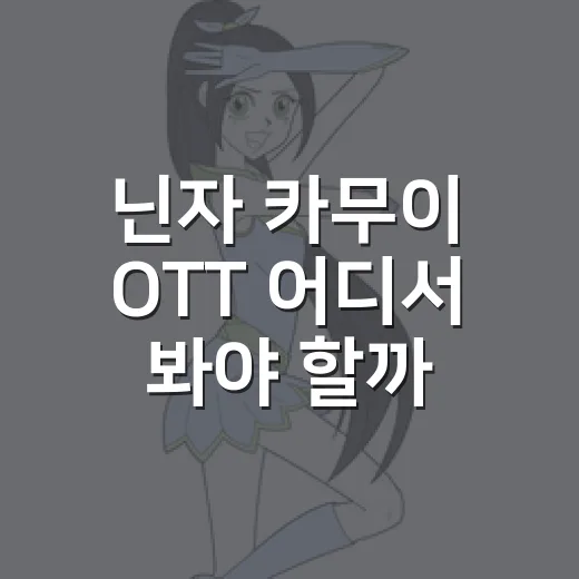 닌자 카무이 OTT 어디서 봐야 할까요? - 요약