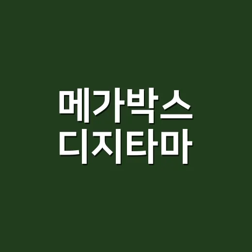 메가박스 디지타마, 왜 벌써 품절템 분위기일까요? - 요약