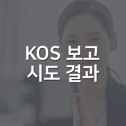 KOS 보고 시도 결과 - 요약