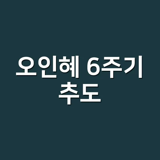 오인혜 6주기 추도, 여전히 이름이 떠오르는 이유가 궁금하신가요? - 요약