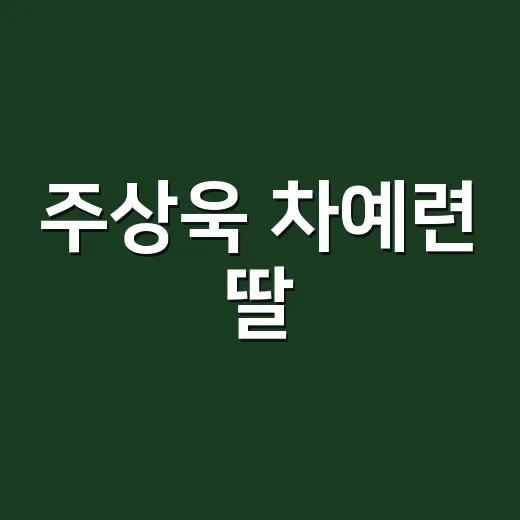 주상욱 차예련 딸, 완성형 미모 왜 화제일까요? - 요약