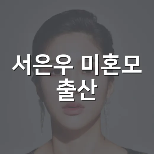 서은우 미혼모 출산·인지청구소송 왜 이어질까요? - 요약