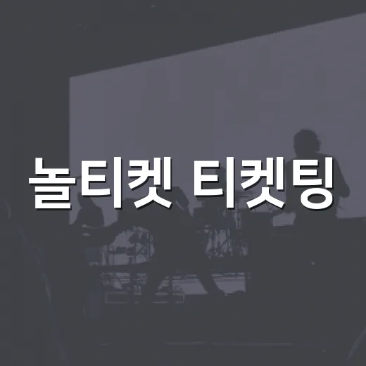 놀티켓 티켓팅, 대기열에서 뭘 조심해야 할까요? - 요약