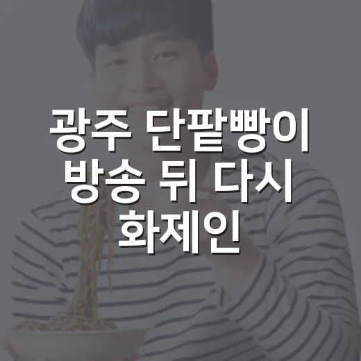 광주 단팥빵이 방송 뒤 다시 화제인 이유는 뭘까요? - 요약