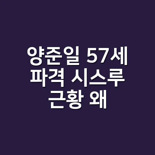 양준일 57세 파격 시스루 근황 왜 화제일까요? - 요약