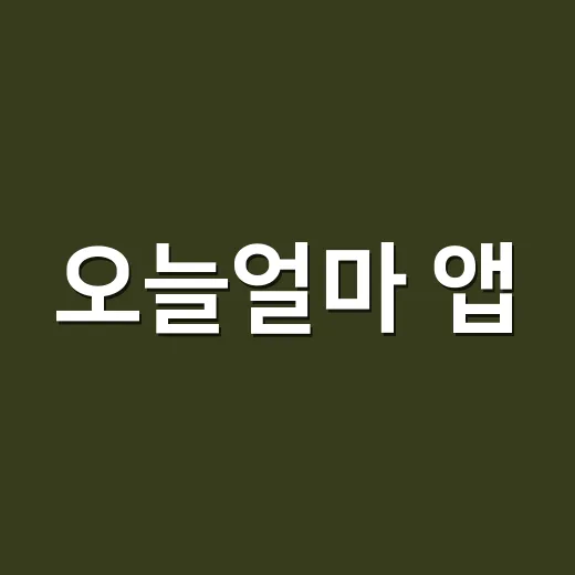 오늘얼마 앱, 매장…