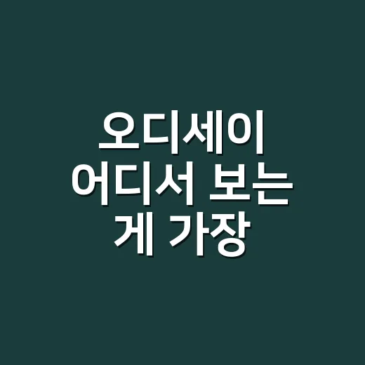 오디세이 어디서 보…